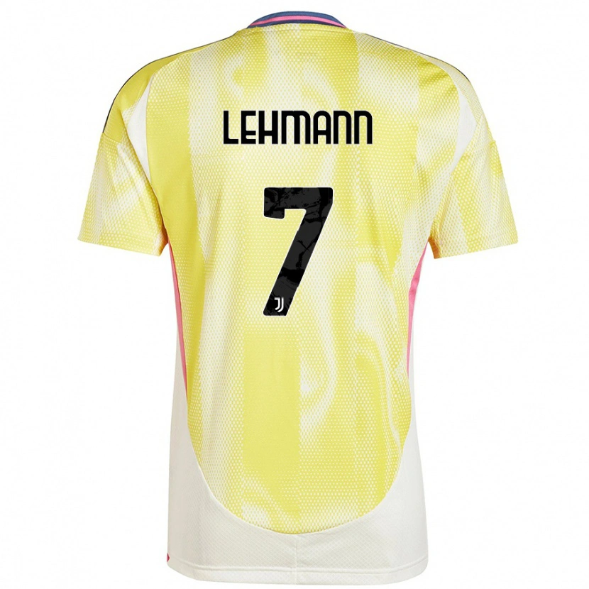 Danxen Heren Alisha Lehmann #7 Zonnig Geel Uitshirt Uittenue 2024/25 T-Shirt