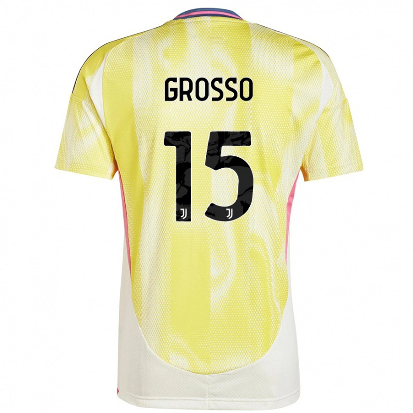 Danxen Heren Julia Grosso #15 Zonnig Geel Uitshirt Uittenue 2024/25 T-Shirt