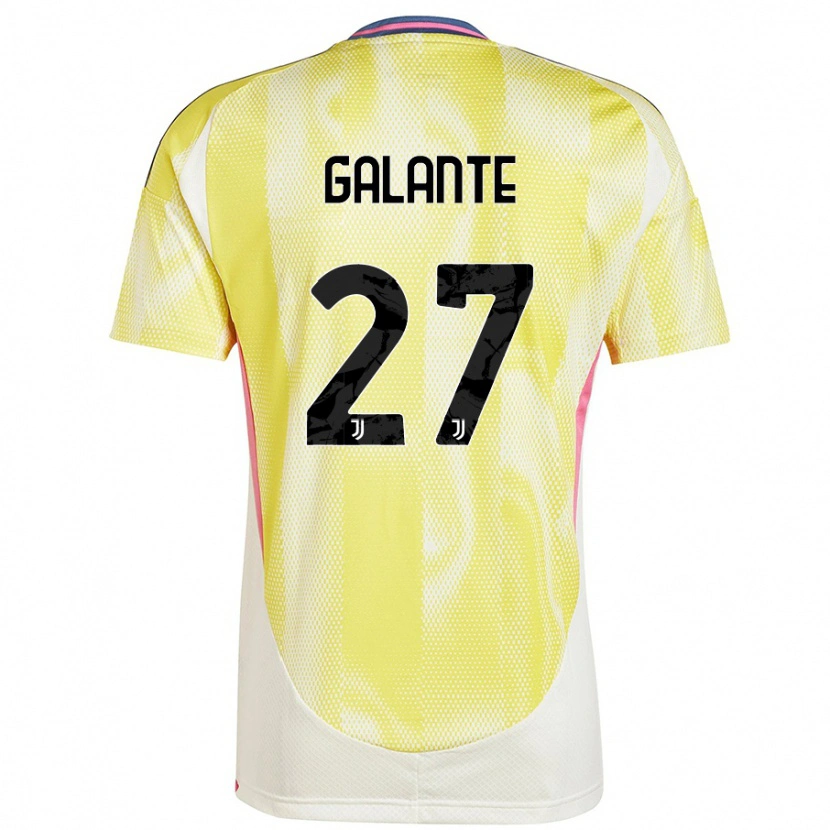 Danxen Heren Tommaso Galante #27 Zonnig Geel Uitshirt Uittenue 2024/25 T-Shirt