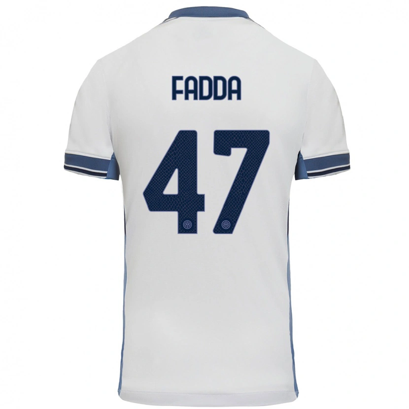 Danxen Heren Paola Fadda #47 Wit Grijs Uitshirt Uittenue 2024/25 T-Shirt