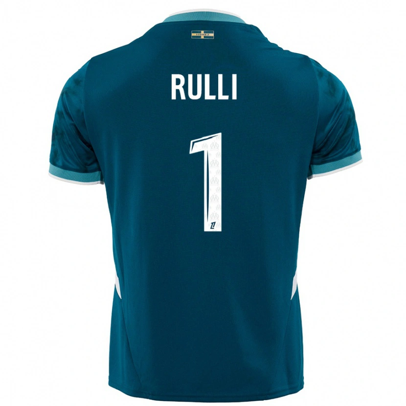 Danxen Heren Gerónimo Rulli #1 Turkoois Blauw Uitshirt Uittenue 2024/25 T-Shirt