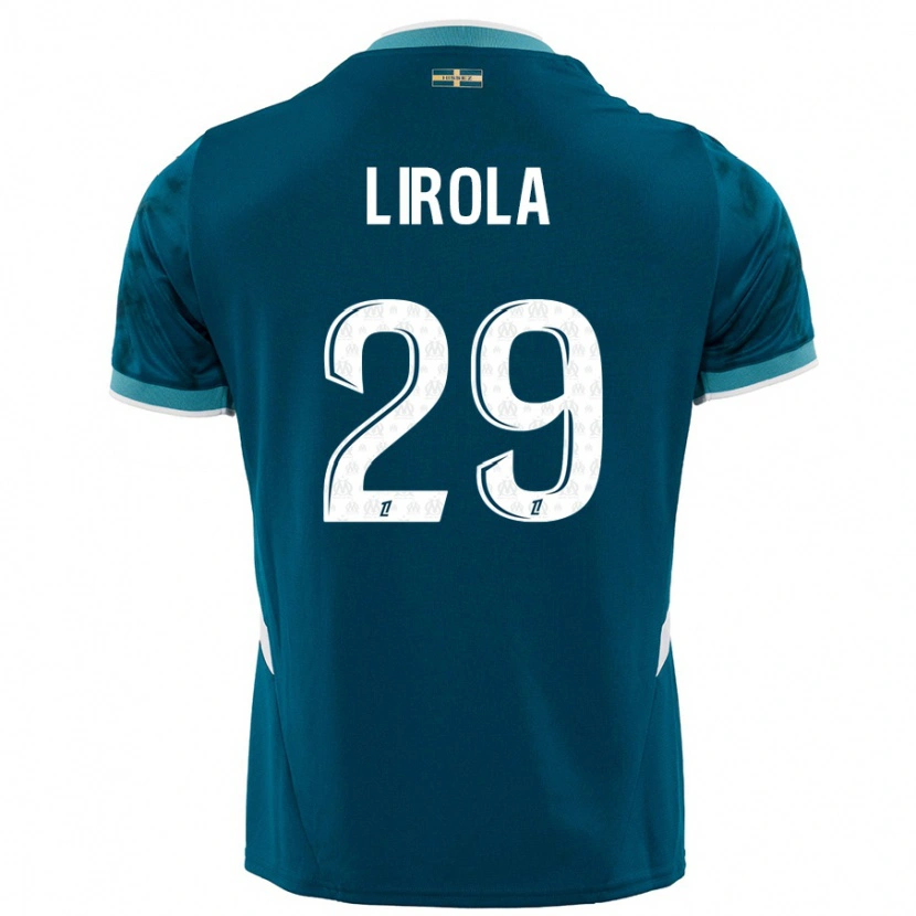 Danxen Heren Pol Lirola #29 Turkoois Blauw Uitshirt Uittenue 2024/25 T-Shirt