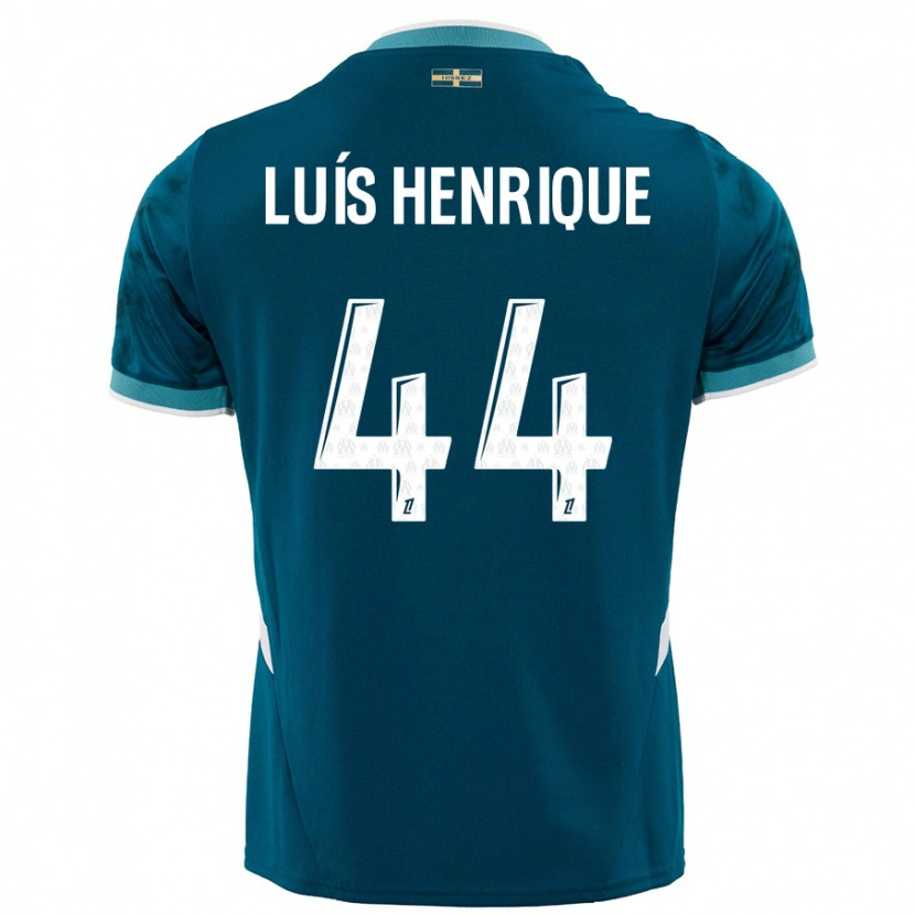 Danxen Heren Luis Henrique #44 Turkoois Blauw Uitshirt Uittenue 2024/25 T-Shirt