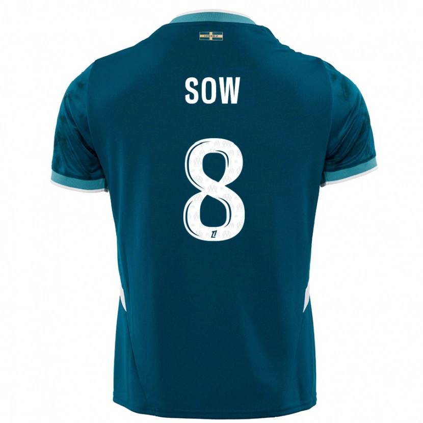 Danxen Heren Mbayang Sow #8 Turkoois Blauw Uitshirt Uittenue 2024/25 T-Shirt