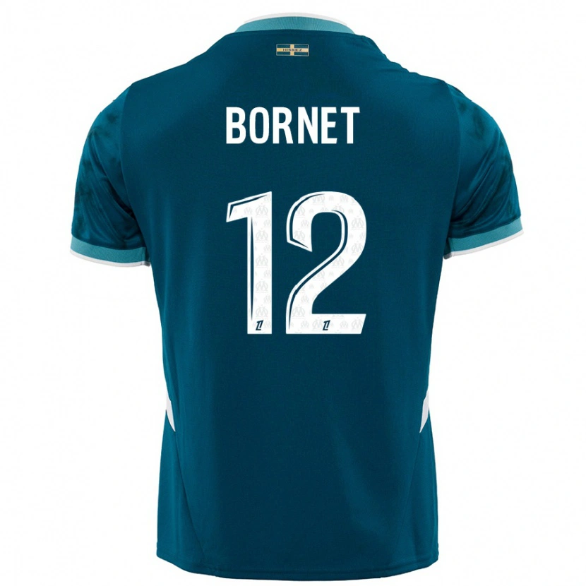 Danxen Heren Camille Bornet #12 Turkoois Blauw Uitshirt Uittenue 2024/25 T-Shirt