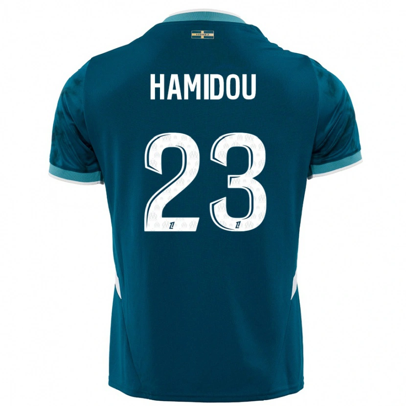 Danxen Heren Jamila Hamidou #23 Turkoois Blauw Uitshirt Uittenue 2024/25 T-Shirt