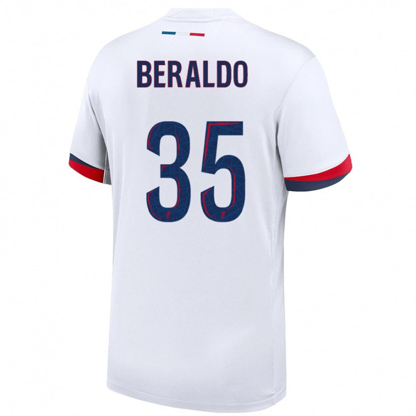 Danxen Heren Lucas Beraldo #35 Wit Blauw Rood Uitshirt Uittenue 2024/25 T-Shirt