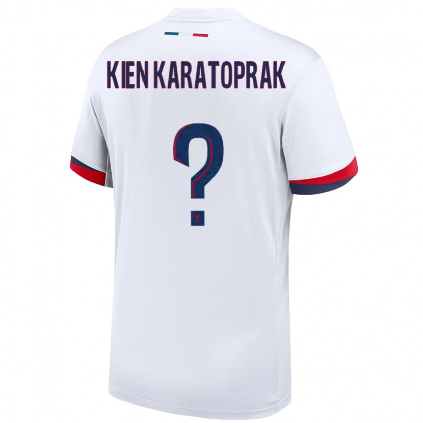 Danxen Heren Kenan Kien Karatoprak #0 Wit Blauw Rood Uitshirt Uittenue 2024/25 T-Shirt