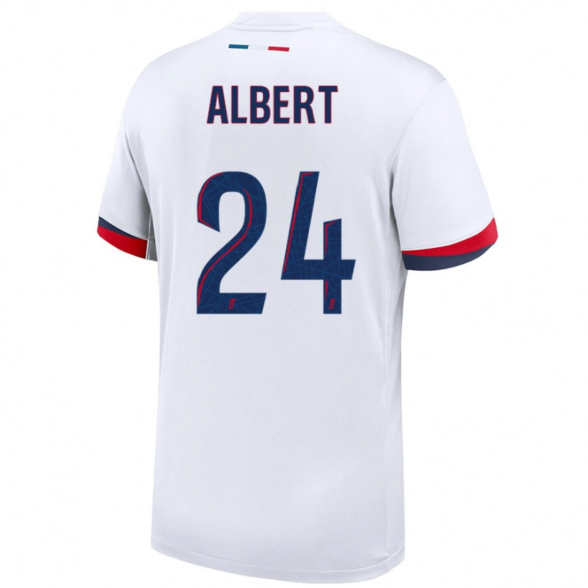 Danxen Heren Korbin Albert #24 Wit Blauw Rood Uitshirt Uittenue 2024/25 T-Shirt