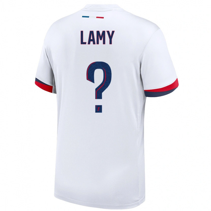 Danxen Heren Hugo Lamy #0 Wit Blauw Rood Uitshirt Uittenue 2024/25 T-Shirt