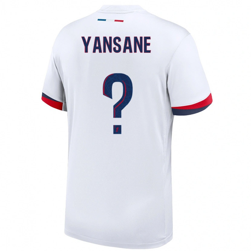 Danxen Heren Sekou Yansane #0 Wit Blauw Rood Uitshirt Uittenue 2024/25 T-Shirt