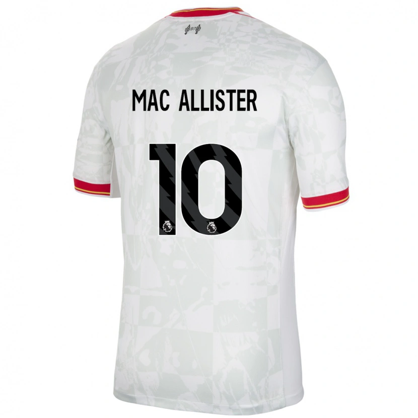 Danxen Heren Alexis Mac Allister #10 Wit Rood Zwart Thuisshirt Derde Tenue 2024/25 T-Shirt