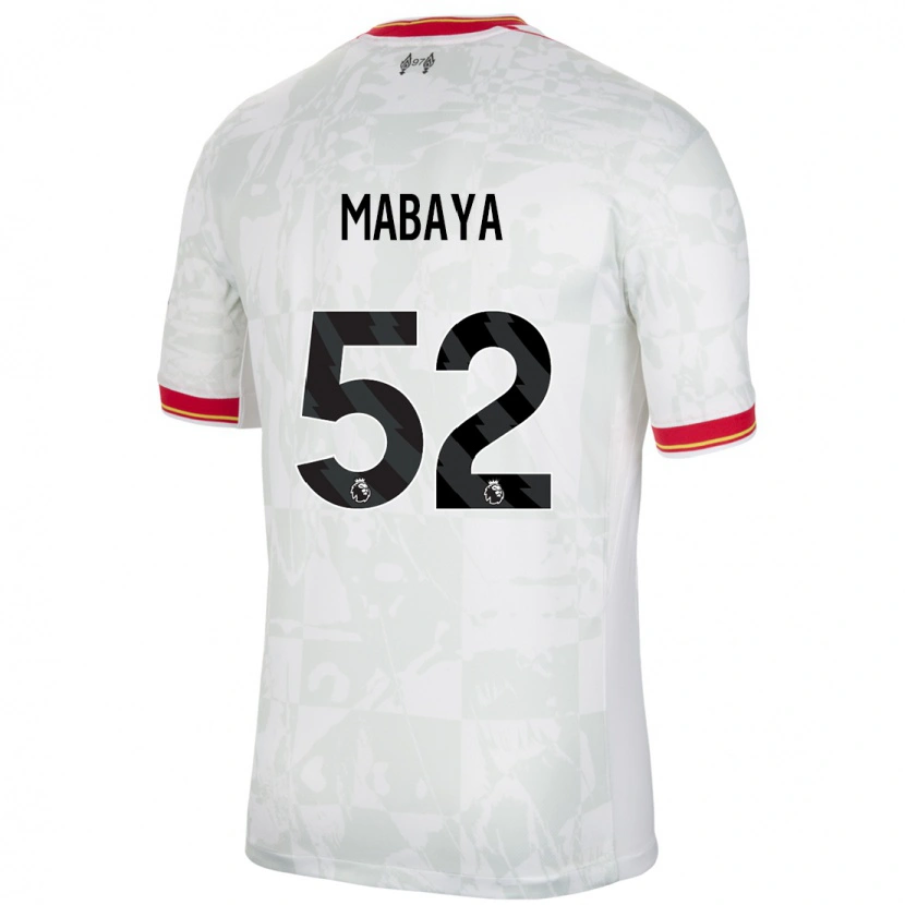 Danxen Heren Isaac Mabaya #52 Wit Rood Zwart Thuisshirt Derde Tenue 2024/25 T-Shirt