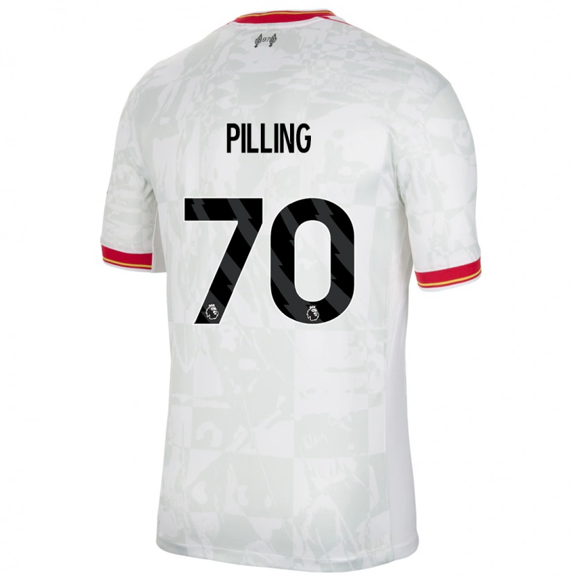 Danxen Heren Tommy Pilling #70 Wit Rood Zwart Thuisshirt Derde Tenue 2024/25 T-Shirt