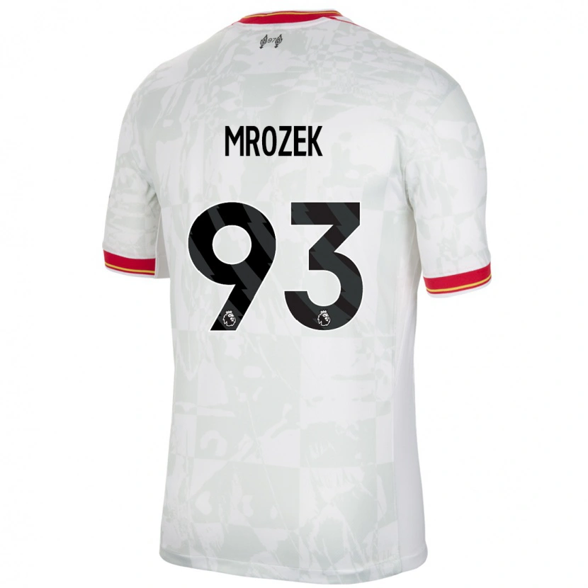 Danxen Heren Fabian Mrozek #93 Wit Rood Zwart Thuisshirt Derde Tenue 2024/25 T-Shirt