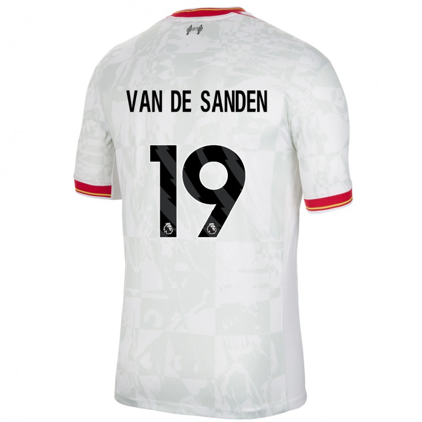 Danxen Heren Shanice Van De Sanden #19 Wit Rood Zwart Thuisshirt Derde Tenue 2024/25 T-Shirt