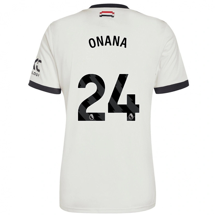 Danxen Heren André Onana #24 Gebroken Wit Thuisshirt Derde Tenue 2024/25 T-Shirt