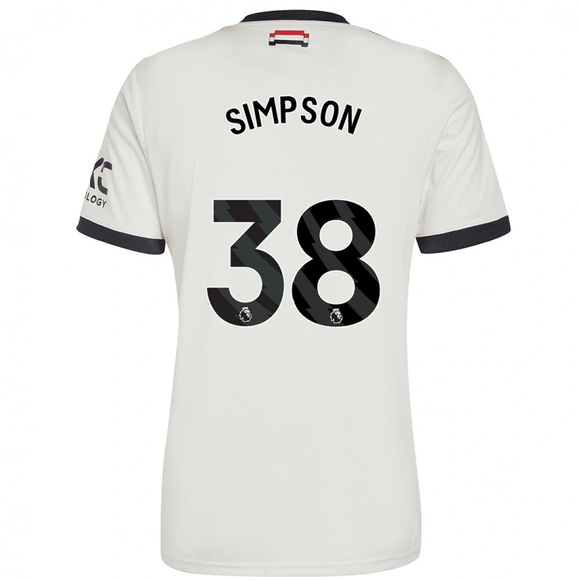 Danxen Heren Jess Simpson #38 Gebroken Wit Thuisshirt Derde Tenue 2024/25 T-Shirt