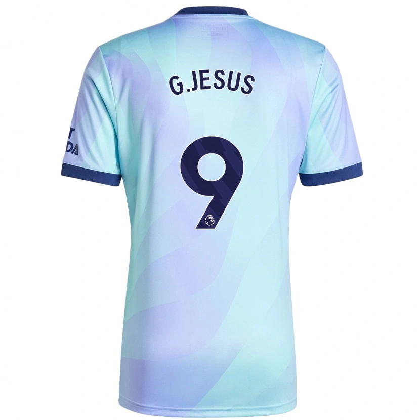 Danxen Heren Gabriel Jesus #9 Aqua Thuisshirt Derde Tenue 2024/25 T-Shirt