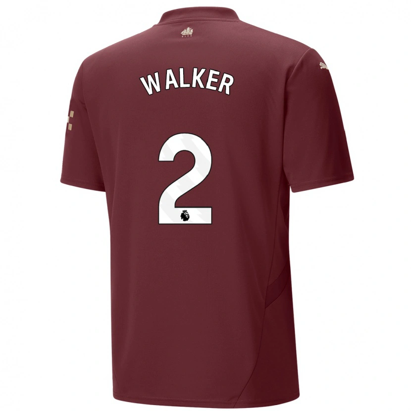 Danxen Heren Kyle Walker #2 Kastanjebruin Thuisshirt Derde Tenue 2024/25 T-Shirt