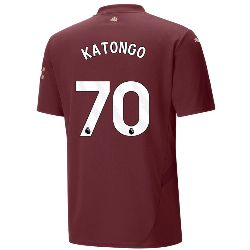 Danxen Heren Jadel Katongo #70 Kastanjebruin Thuisshirt Derde Tenue 2024/25 T-Shirt