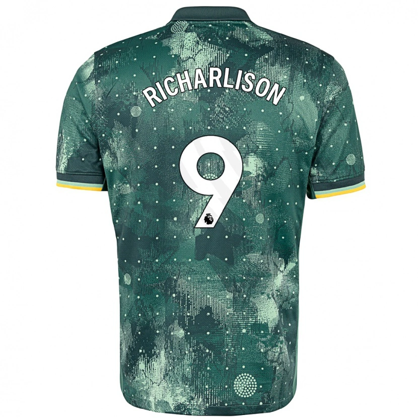 Danxen Heren Richarlison #9 Muntgroen Thuisshirt Derde Tenue 2024/25 T-Shirt