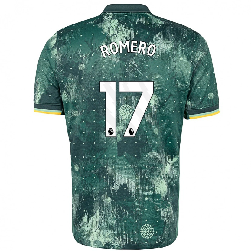 Danxen Heren Cristian Romero #17 Muntgroen Thuisshirt Derde Tenue 2024/25 T-Shirt