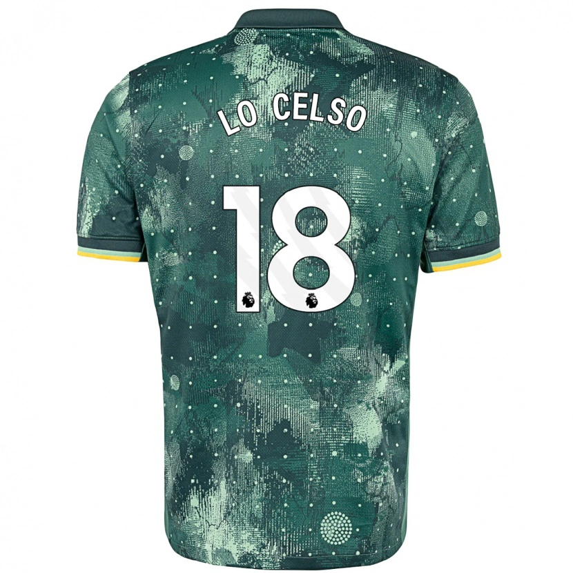 Danxen Heren Giovani Lo Celso #20 Muntgroen Thuisshirt Derde Tenue 2024/25 T-Shirt