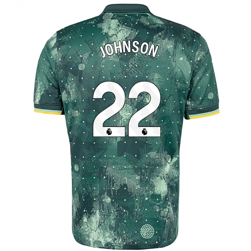 Danxen Heren Brennan Johnson #22 Muntgroen Thuisshirt Derde Tenue 2024/25 T-Shirt