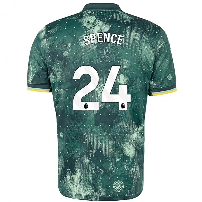 Danxen Heren Djed Spence #24 Muntgroen Thuisshirt Derde Tenue 2024/25 T-Shirt