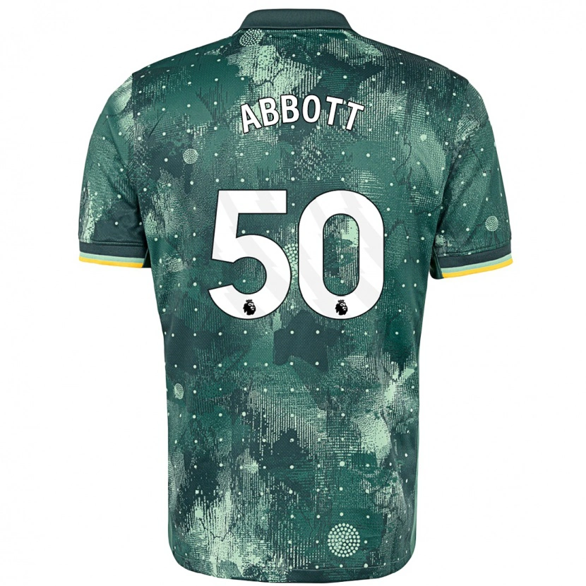 Danxen Heren George Abbott #50 Muntgroen Thuisshirt Derde Tenue 2024/25 T-Shirt