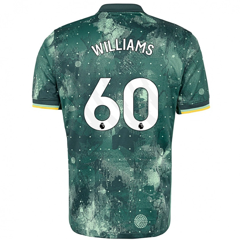 Danxen Heren Jaden Williams #60 Muntgroen Thuisshirt Derde Tenue 2024/25 T-Shirt