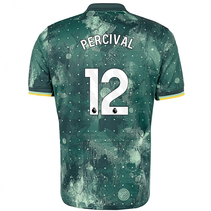 Danxen Heren Ria Percival #12 Muntgroen Thuisshirt Derde Tenue 2024/25 T-Shirt