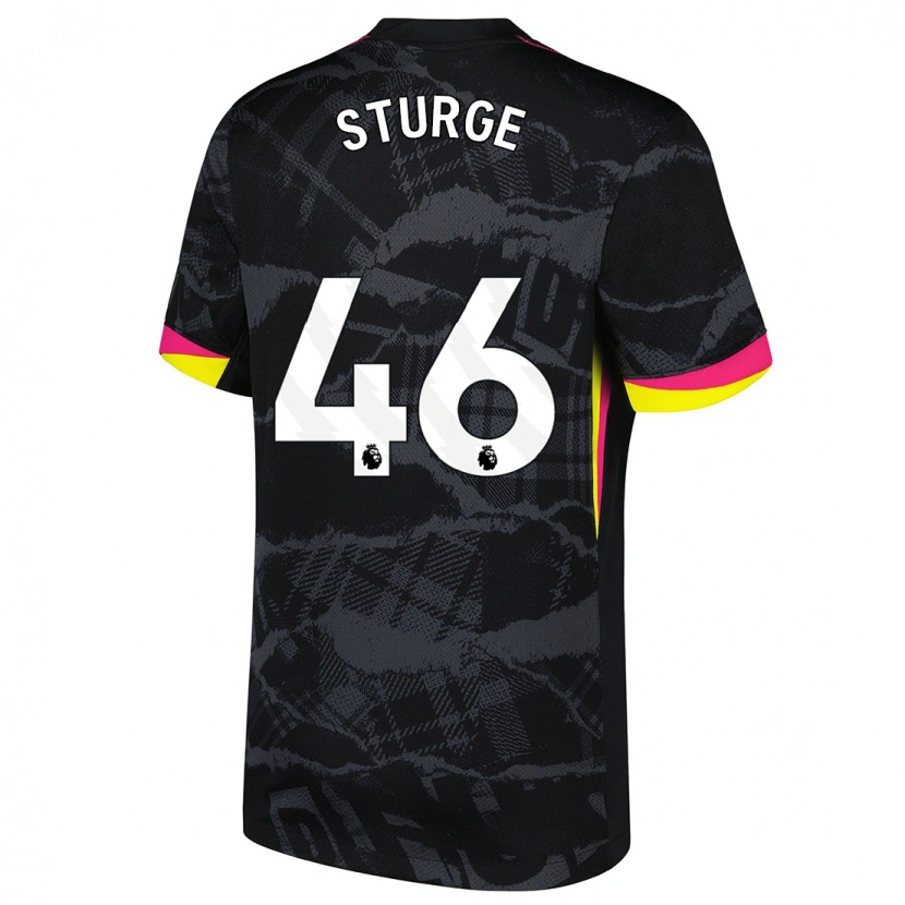 Danxen Heren Zak Sturge #46 Zwartroze Thuisshirt Derde Tenue 2024/25 T-Shirt