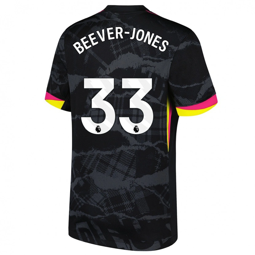 Danxen Heren Aggie Beever-Jones #33 Zwartroze Thuisshirt Derde Tenue 2024/25 T-Shirt