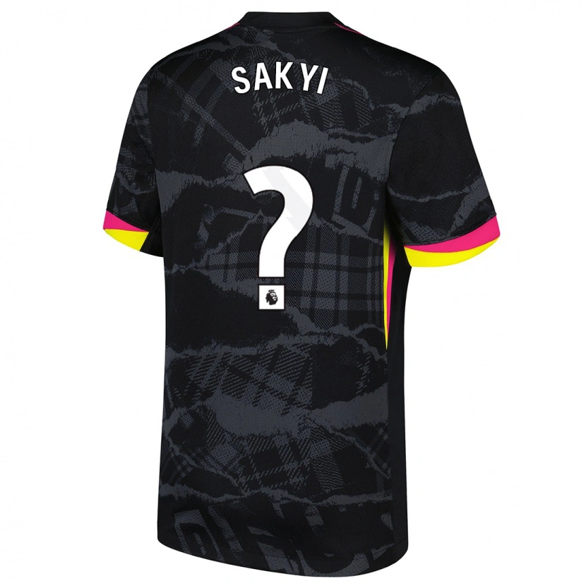 Danxen Heren Samuel Rak-Sakyi #0 Zwartroze Thuisshirt Derde Tenue 2024/25 T-Shirt