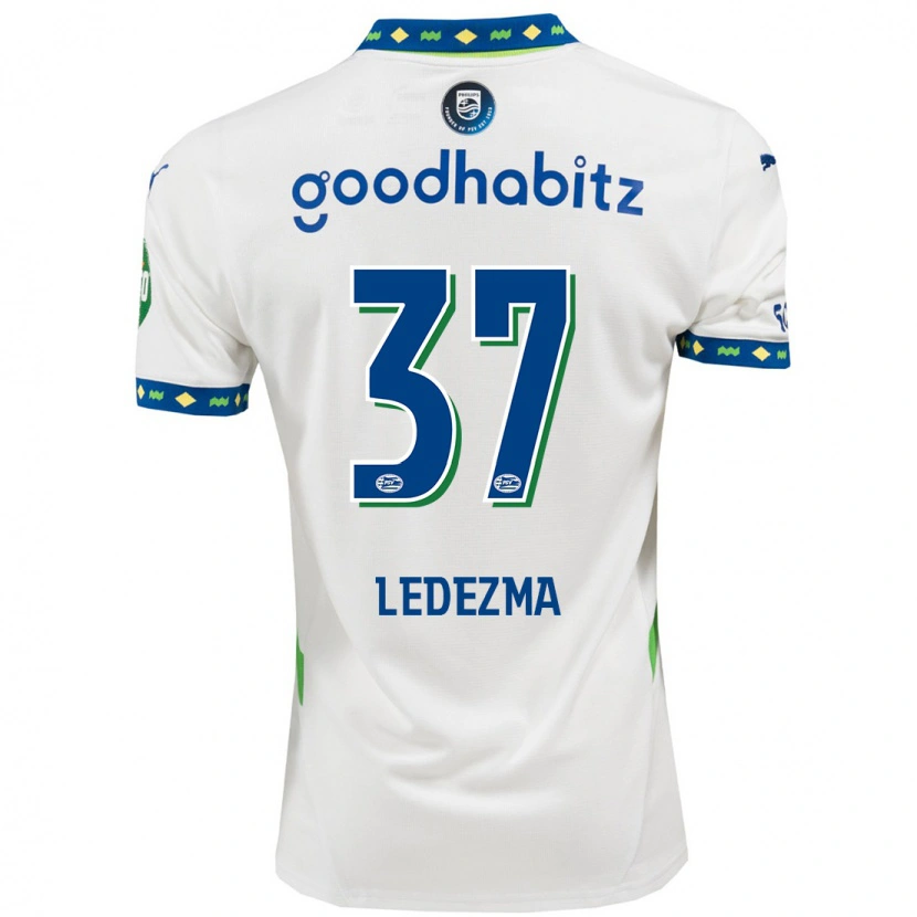 Danxen Heren Richard Ledezma #37 Wit Donkerblauw Thuisshirt Derde Tenue 2024/25 T-Shirt