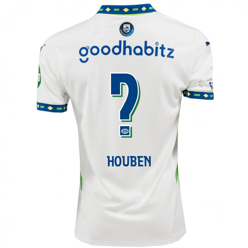 Danxen Heren Iggy Houben #0 Wit Donkerblauw Thuisshirt Derde Tenue 2024/25 T-Shirt