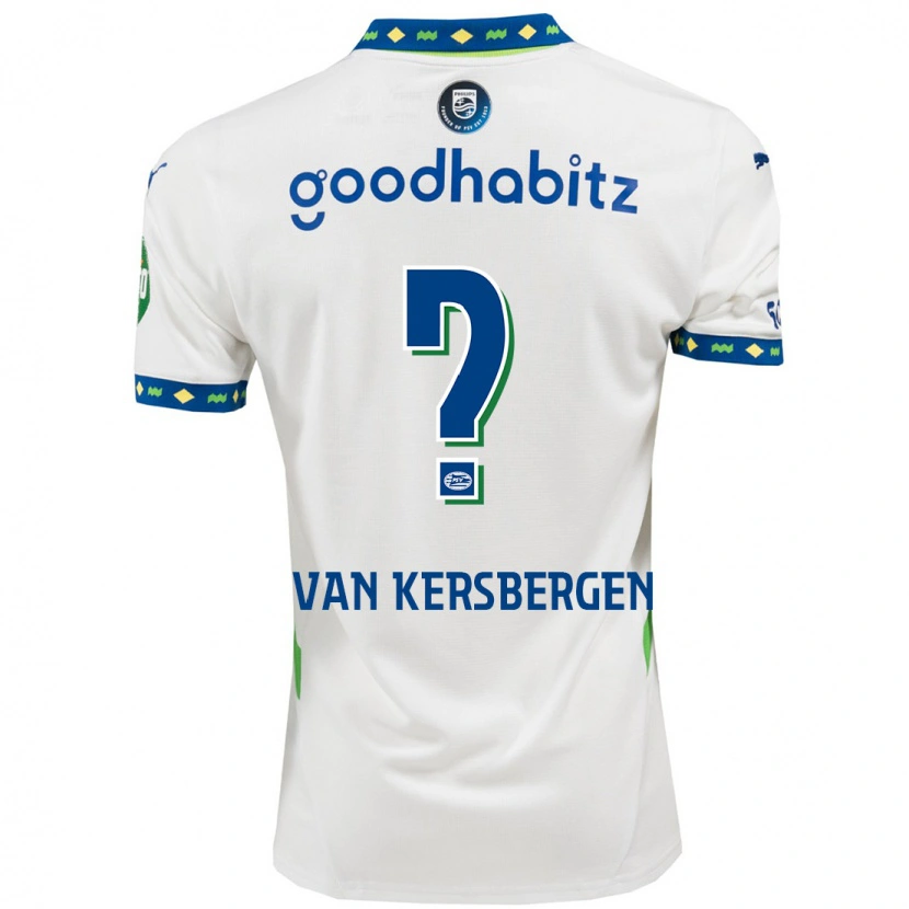 Danxen Heren Sander Van Kersbergen #0 Wit Donkerblauw Thuisshirt Derde Tenue 2024/25 T-Shirt