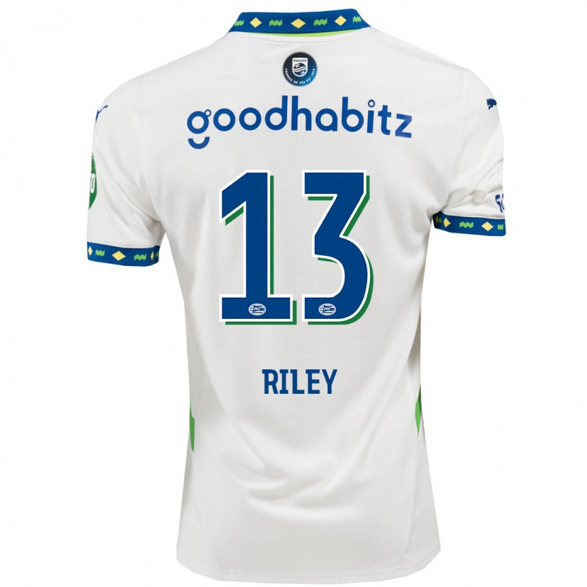 Danxen Heren Indiah-Paige Riley #13 Wit Donkerblauw Thuisshirt Derde Tenue 2024/25 T-Shirt