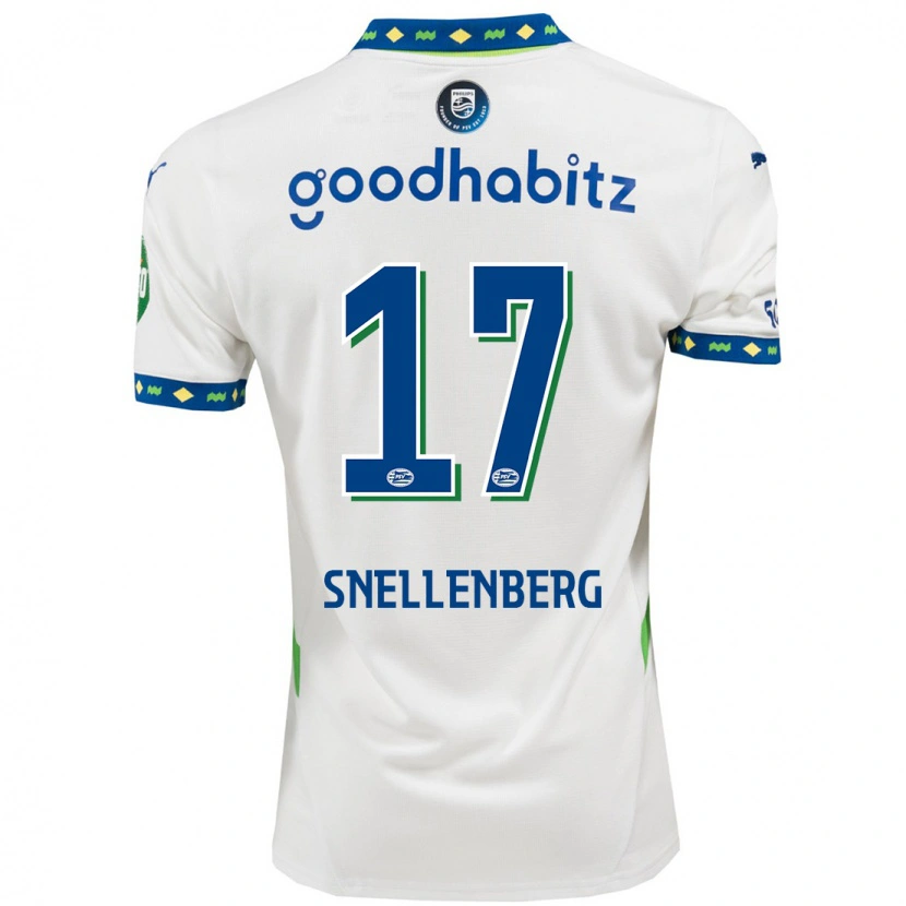 Danxen Heren Maxime Snellenberg #17 Wit Donkerblauw Thuisshirt Derde Tenue 2024/25 T-Shirt