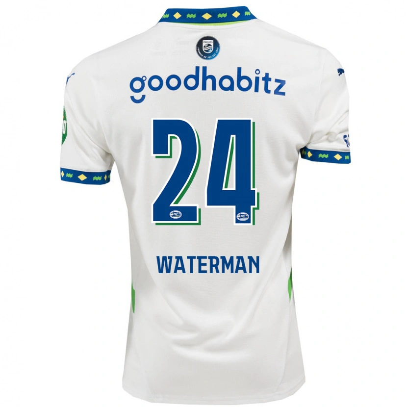 Danxen Heren Boy Waterman #24 Wit Donkerblauw Thuisshirt Derde Tenue 2024/25 T-Shirt