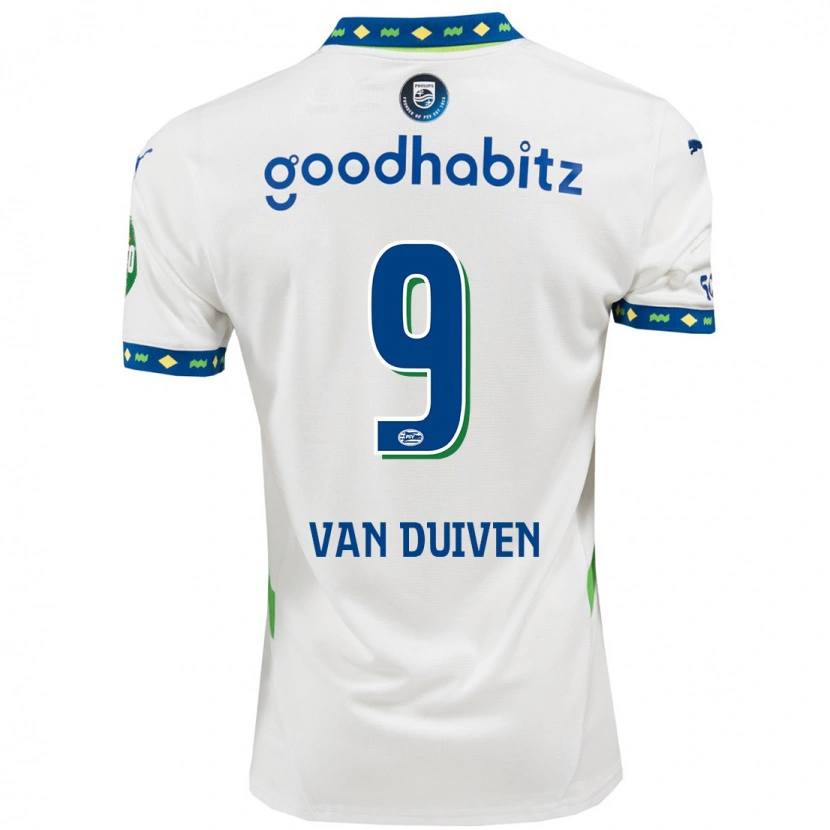 Danxen Heren Jason Van Duiven #9 Wit Donkerblauw Thuisshirt Derde Tenue 2024/25 T-Shirt