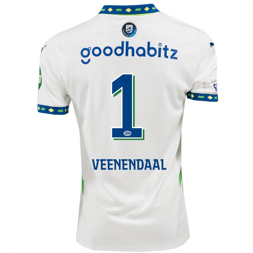 Danxen Heren Sari Van Veenendaal #1 Wit Donkerblauw Thuisshirt Derde Tenue 2024/25 T-Shirt