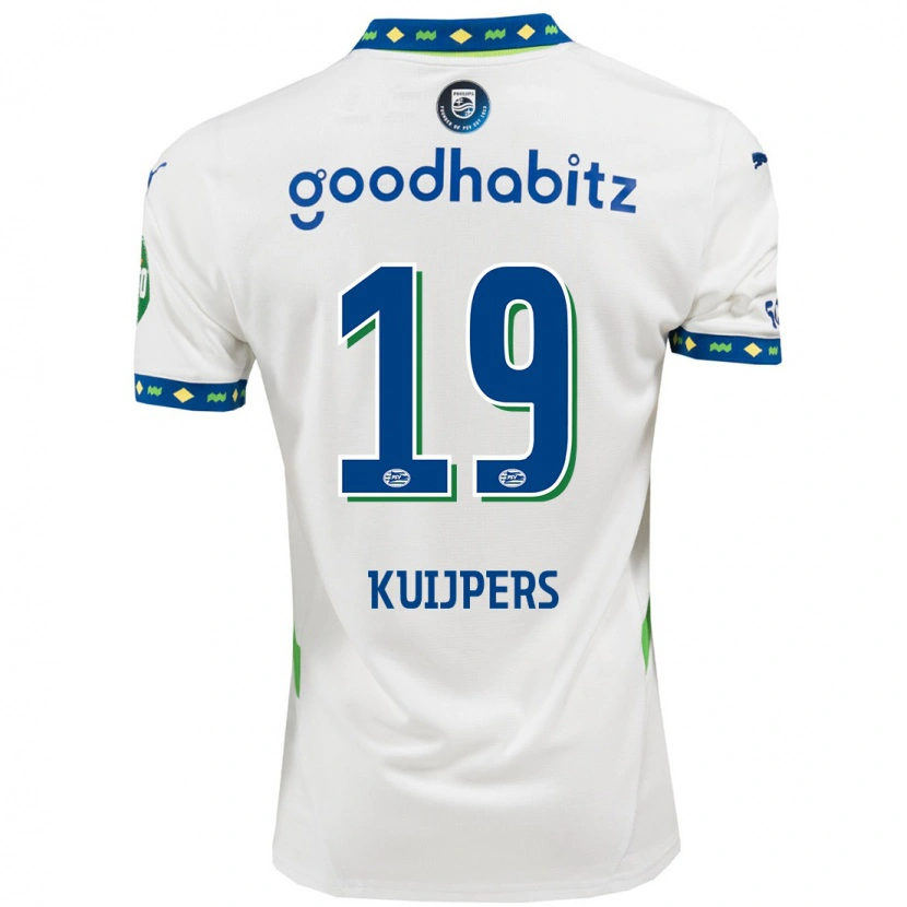 Danxen Heren Jeslynn Kuijpers #19 Wit Donkerblauw Thuisshirt Derde Tenue 2024/25 T-Shirt