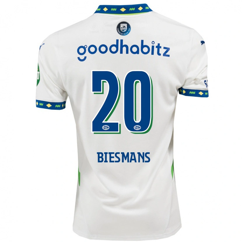 Danxen Heren Julie Biesmans #20 Wit Donkerblauw Thuisshirt Derde Tenue 2024/25 T-Shirt