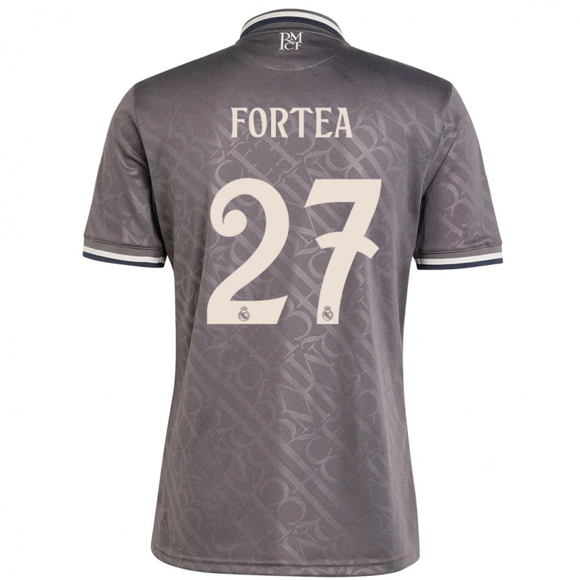 Danxen Heren Jesús Fortea #27 Houtskool Thuisshirt Derde Tenue 2024/25 T-Shirt