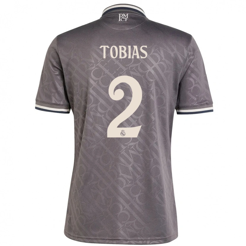 Danxen Heren Vinícius Tobias #2 Houtskool Thuisshirt Derde Tenue 2024/25 T-Shirt