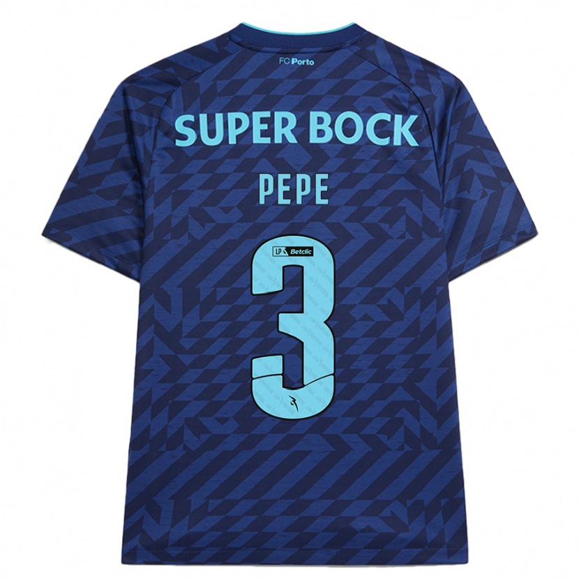 Danxen Heren Pepe #3 Marineblauw Thuisshirt Derde Tenue 2024/25 T-Shirt