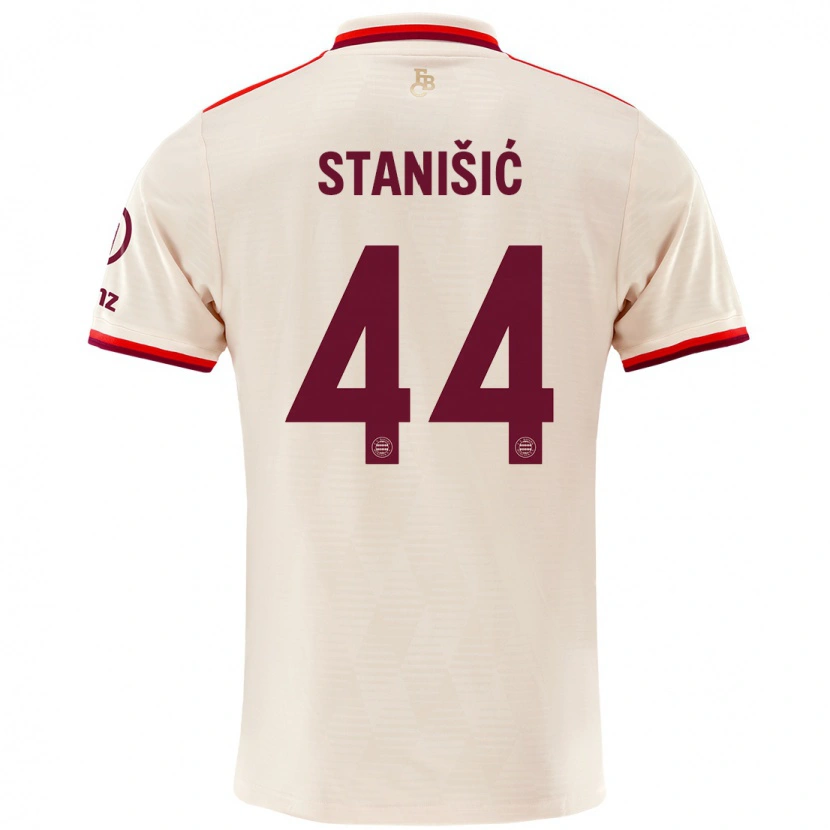 Danxen Heren Josip Stanisic #44 Linen Thuisshirt Derde Tenue 2024/25 T-Shirt